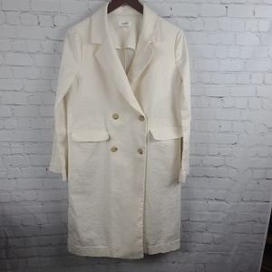 Prima Linen Jacket Coat. Cream sz M